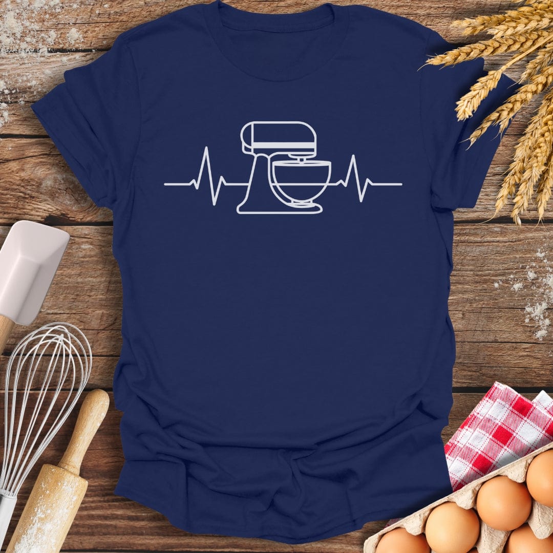 Stand Mixer EKG T-Shirt Navy / S Baking Threads