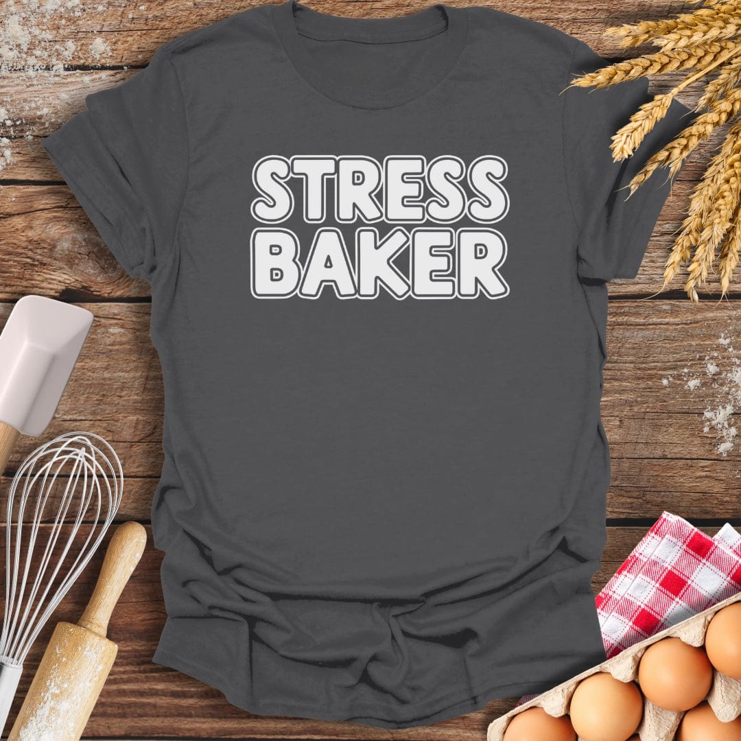 Stress Baker T-Shirt Charcoal / S Baking Threads