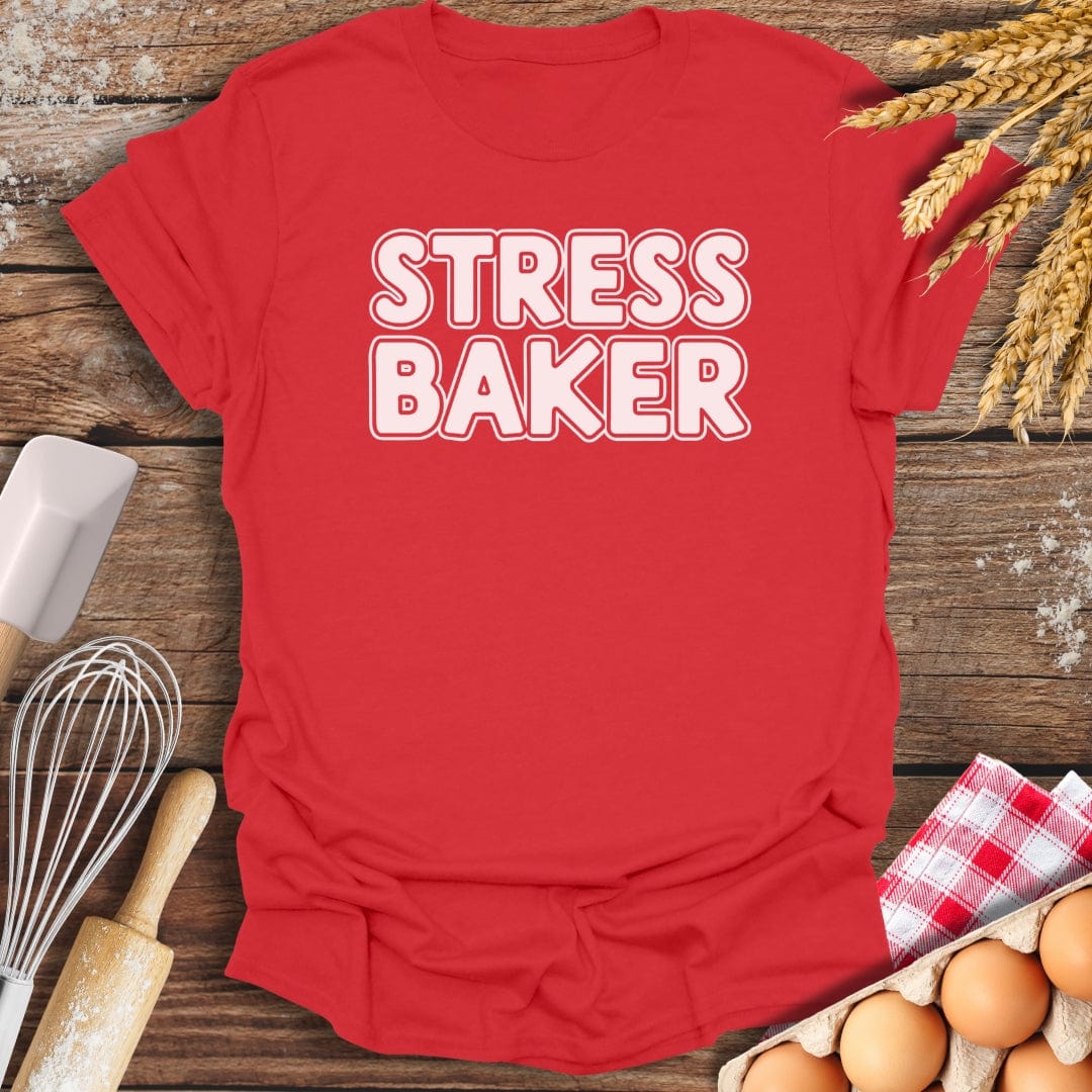 Stress Baker T-Shirt Red / S Baking Threads