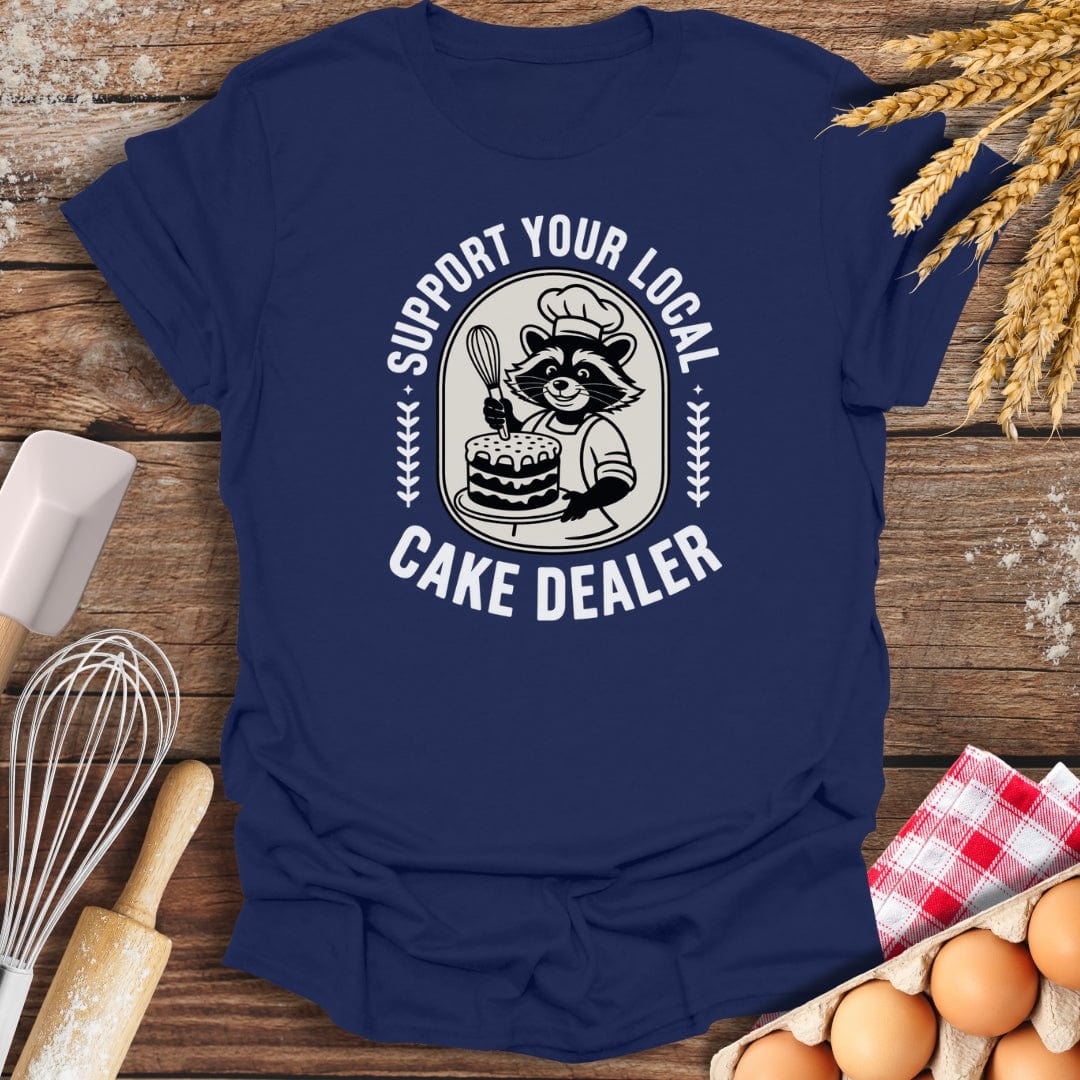 Support Your Local Cake Dealer T-Shirt Navy / S Baking Threads