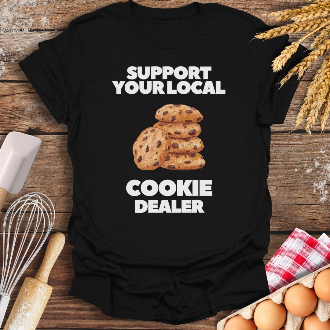 Support Your Local Cookie Dealer T-Shirt Black / S Baking Threads
