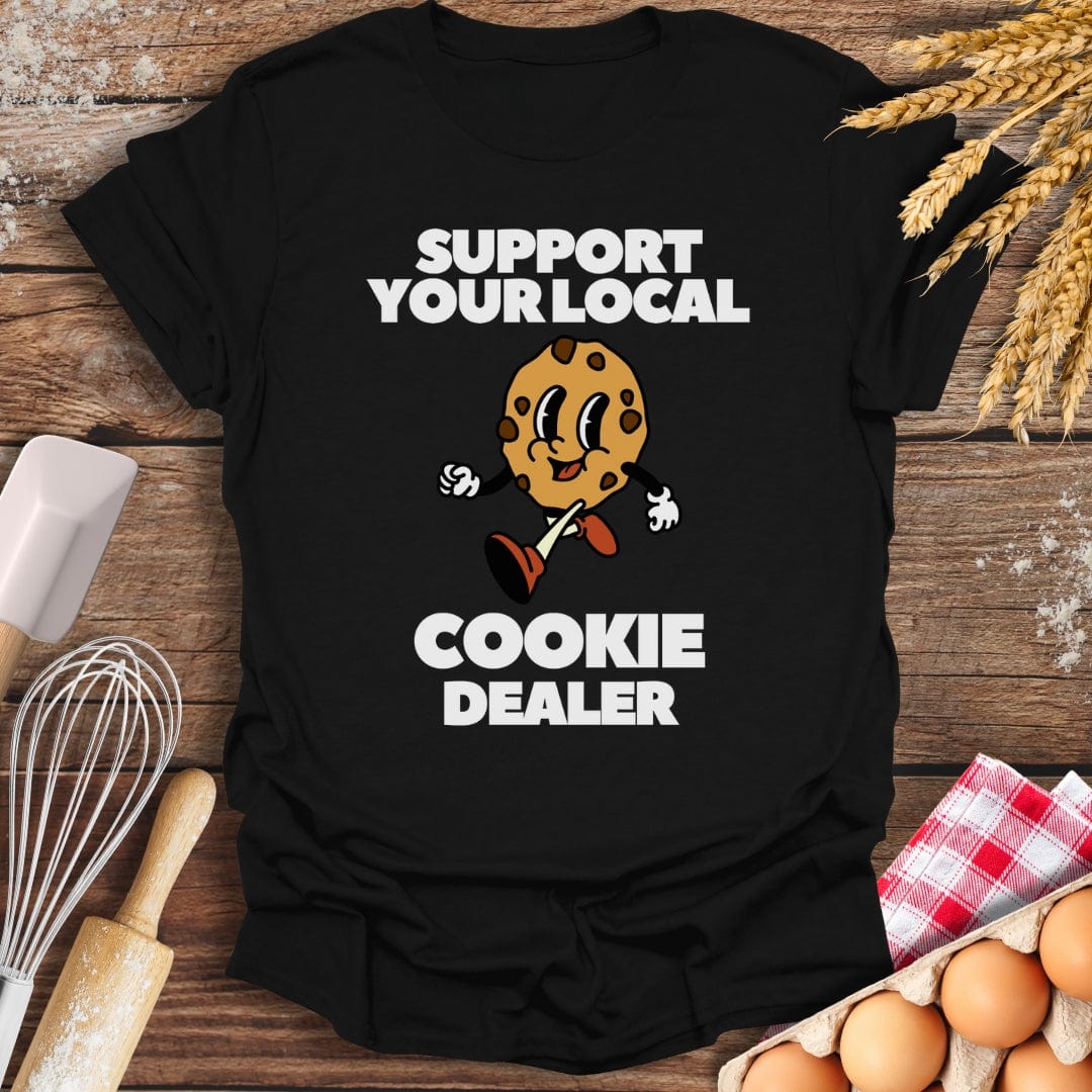 Support Your Local Cookie Dealer T-Shirt Black / S Baking Threads