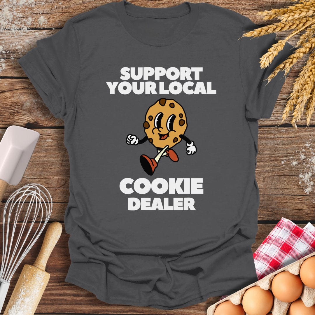 Support Your Local Cookie Dealer T-Shirt Charcoal / S Baking Threads