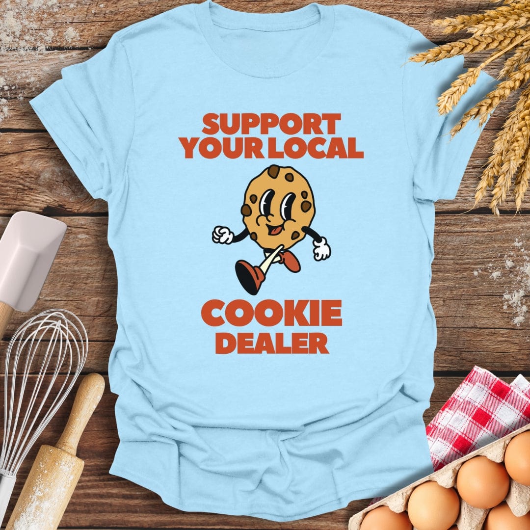 Support Your Local Cookie Dealer T-Shirt Light Blue / S Baking Threads