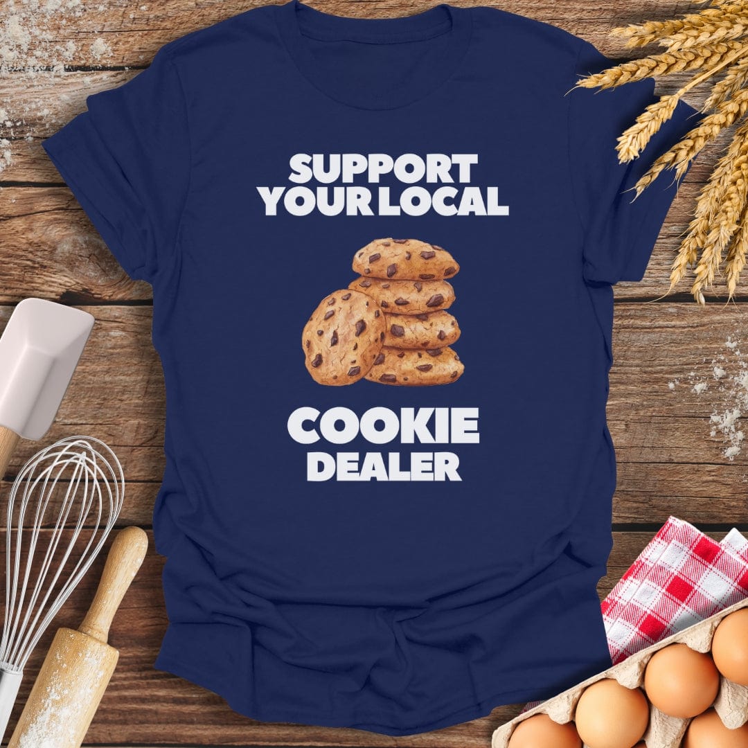 Support Your Local Cookie Dealer T-Shirt Navy / S Baking Threads