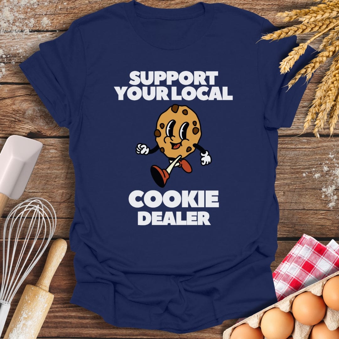 Support Your Local Cookie Dealer T-Shirt Navy / S Baking Threads