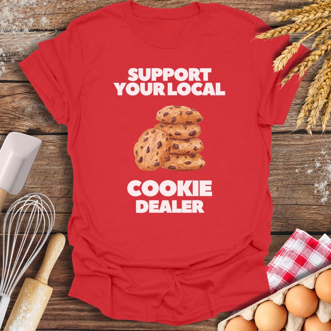 Support Your Local Cookie Dealer T-Shirt Red / S Baking Threads