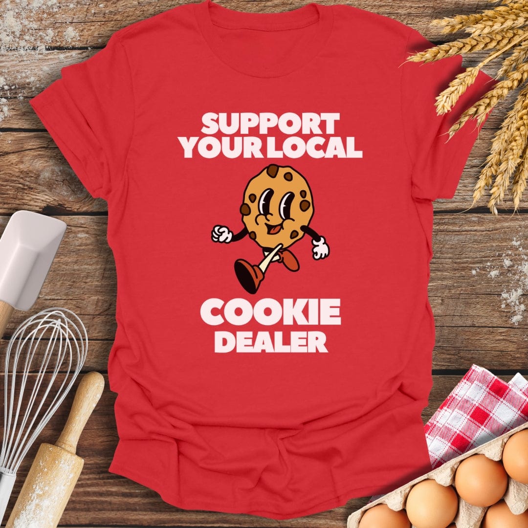 Support Your Local Cookie Dealer T-Shirt Red / S Baking Threads