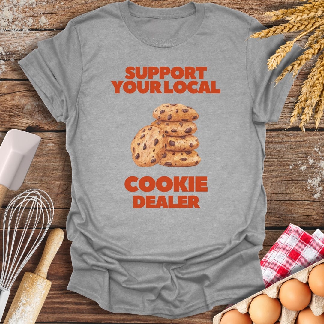 Support Your Local Cookie Dealer T-Shirt Sport Grey / S Baking Threads