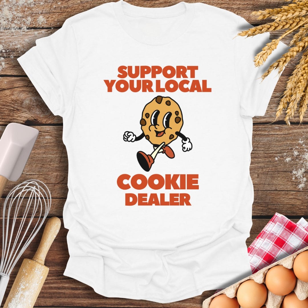 Support Your Local Cookie Dealer T-Shirt White / S Baking Threads