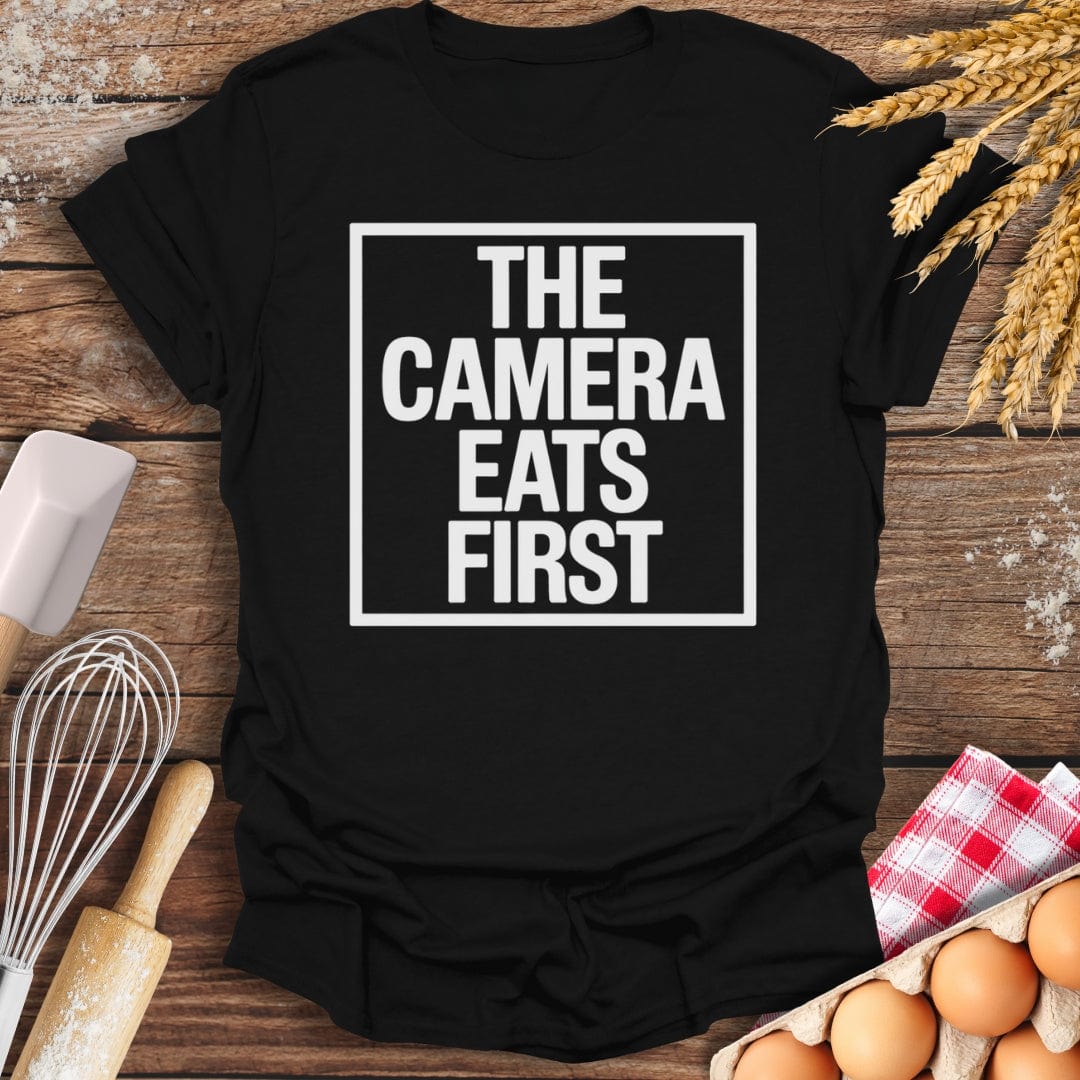 The Camera Eats First T-Shirt Black / S Baking Threads