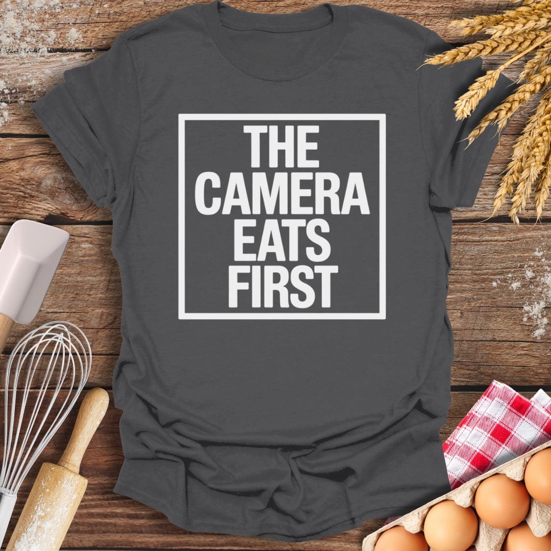 The Camera Eats First T-Shirt Charcoal / S Baking Threads