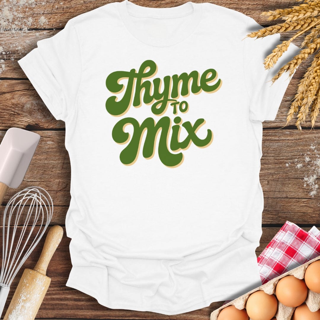 Thyme To Mix T-Shirt White / S Baking Threads