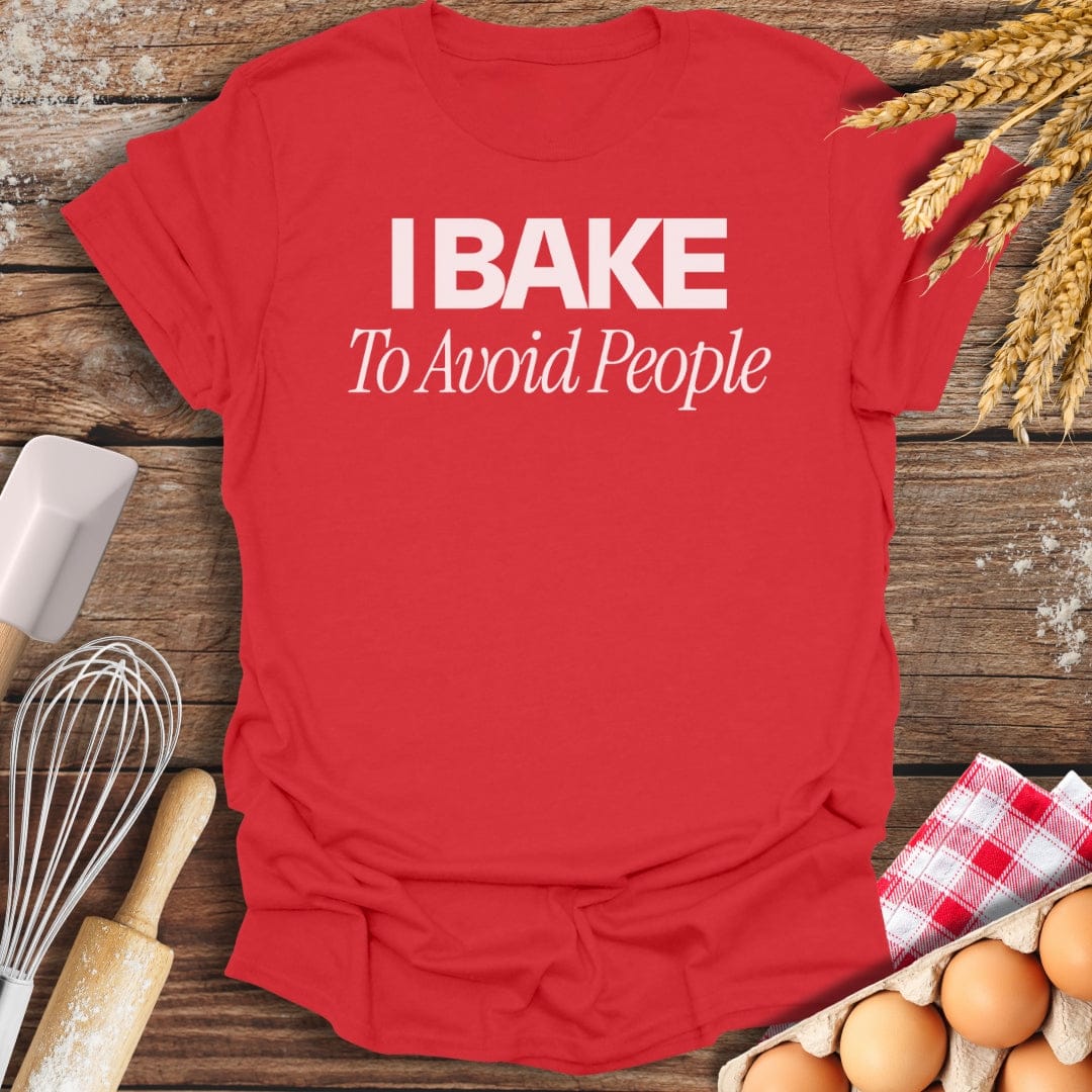 To Avoid People T-Shirt Red / S Baking Threads