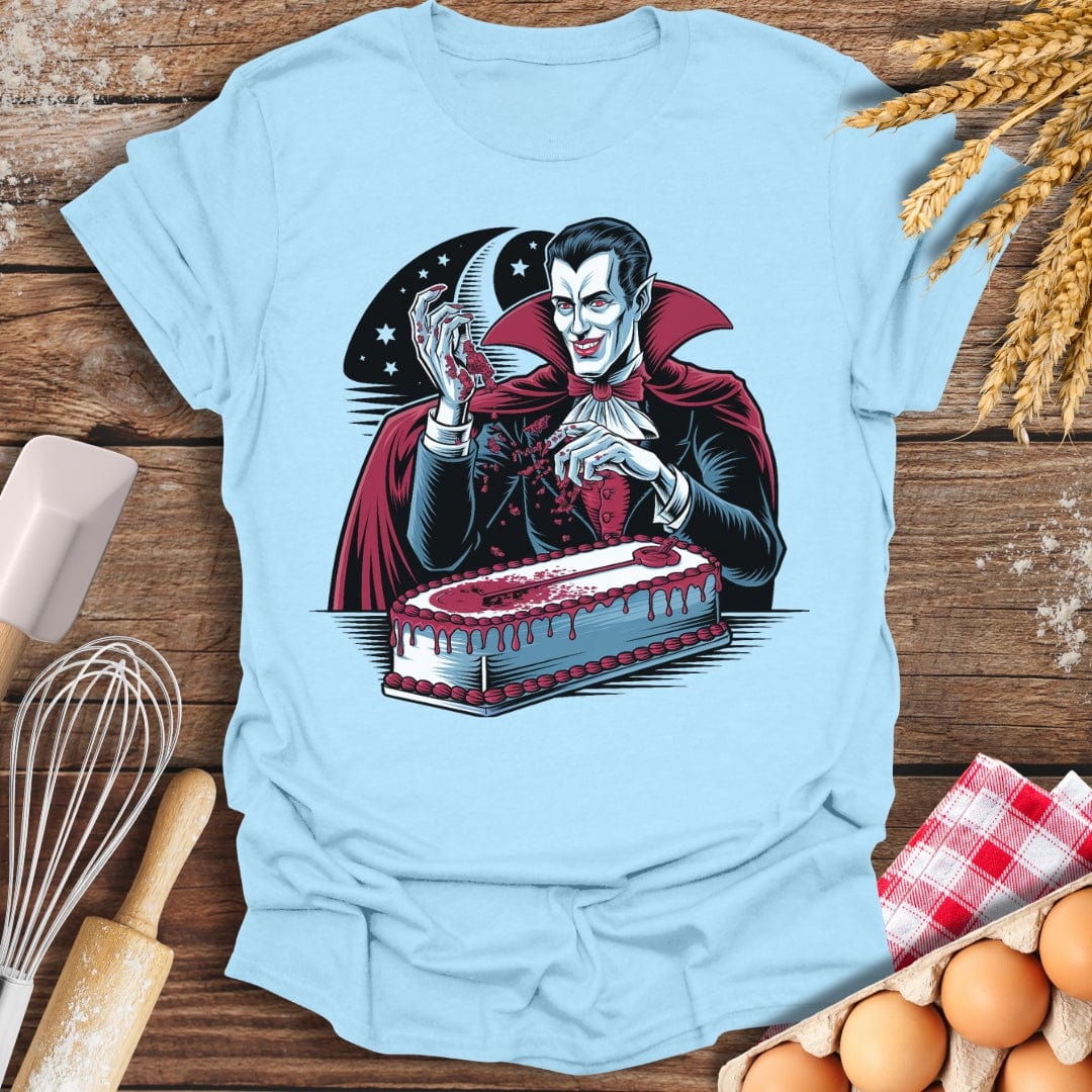 Vampire Bakes at Midnight T-Shirt Light Blue / S Baking Threads