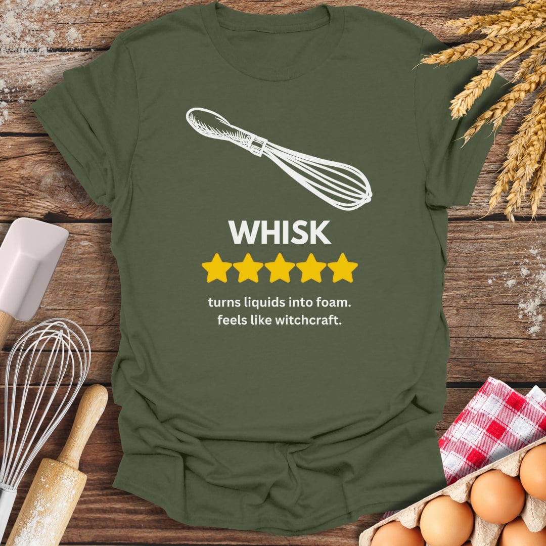 Whisk: 5 Star Review T-Shirt Military Green / S Baking Threads