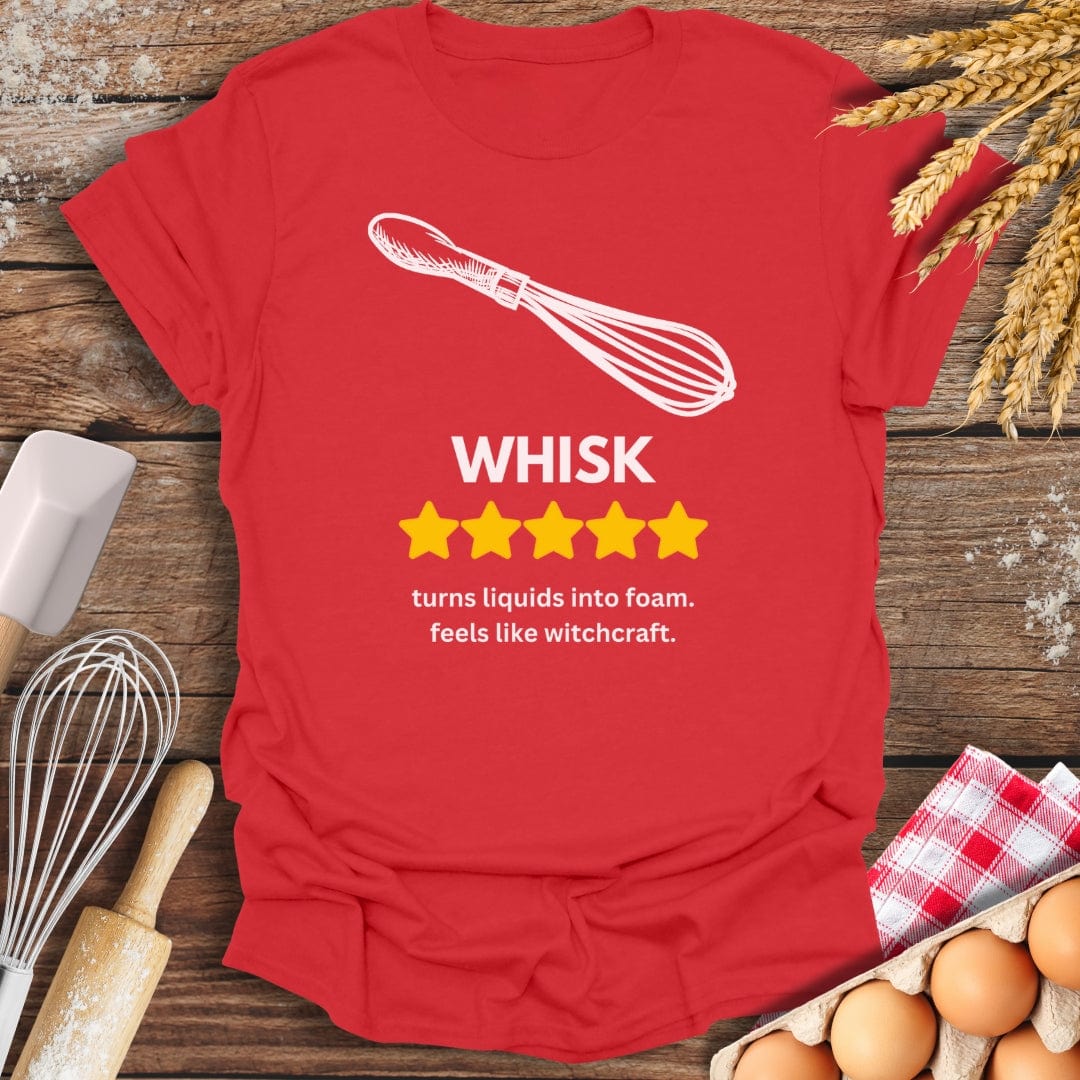 Whisk: 5 Star Review T-Shirt Red / S Baking Threads