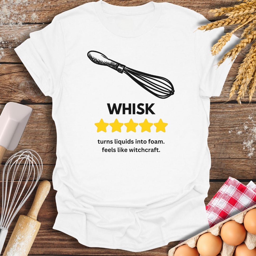 Whisk: 5 Star Review T-Shirt White / S Baking Threads