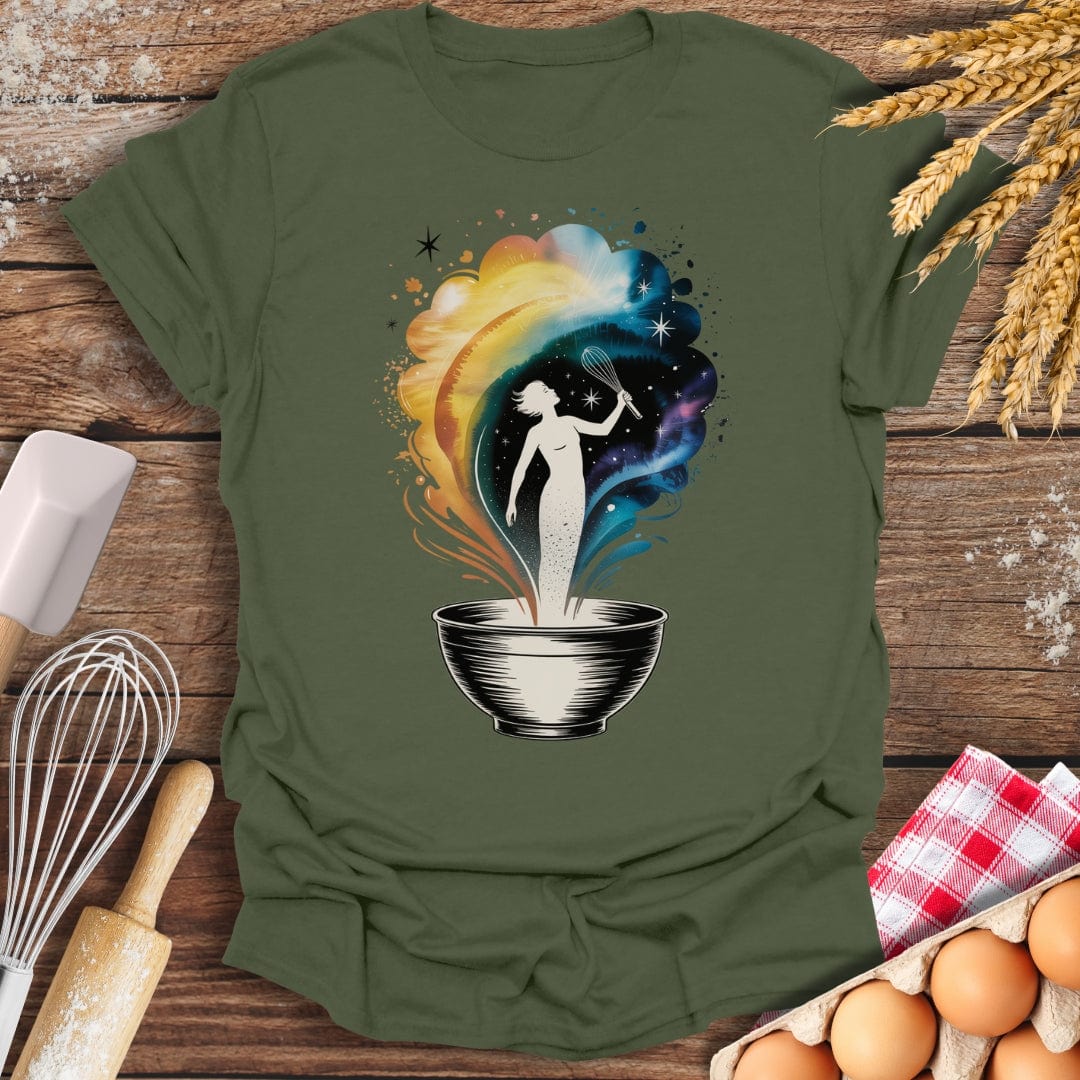 Whisk Goddess T-Shirt Military Green / S Baking Threads