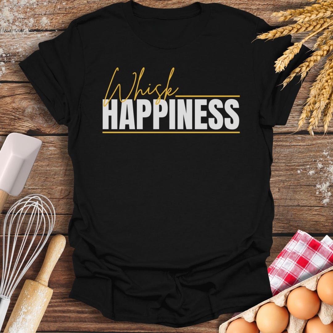 Whisk Happiness T-Shirt Black / S Baking Threads