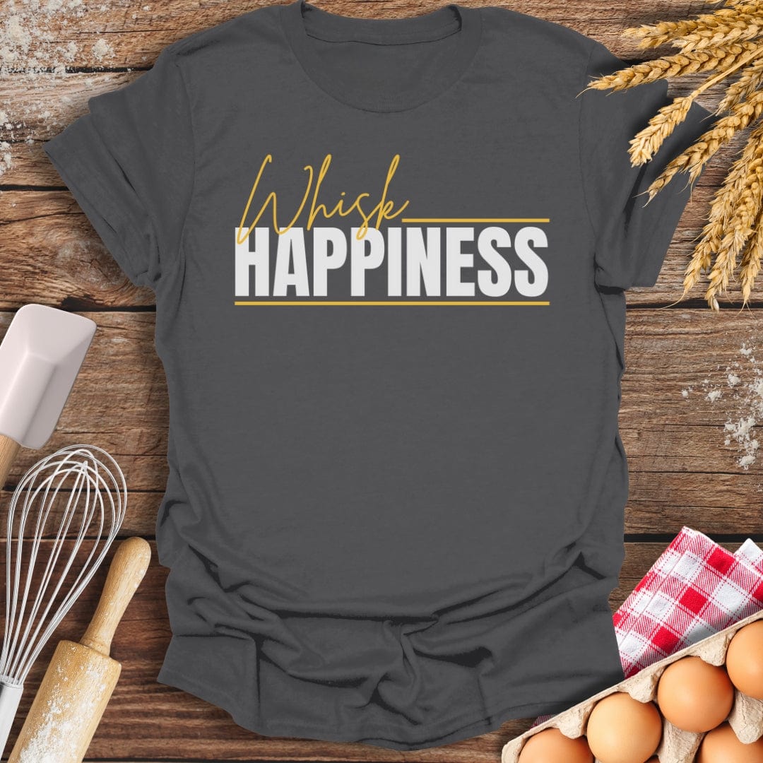 Whisk Happiness T-Shirt Charcoal / S Baking Threads