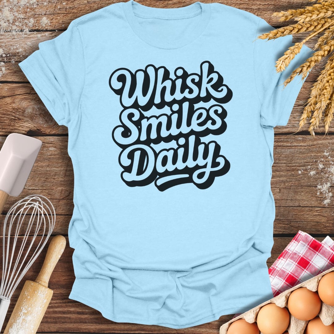 Whisk Smiles Daily T-Shirt Light Blue / S Baking Threads
