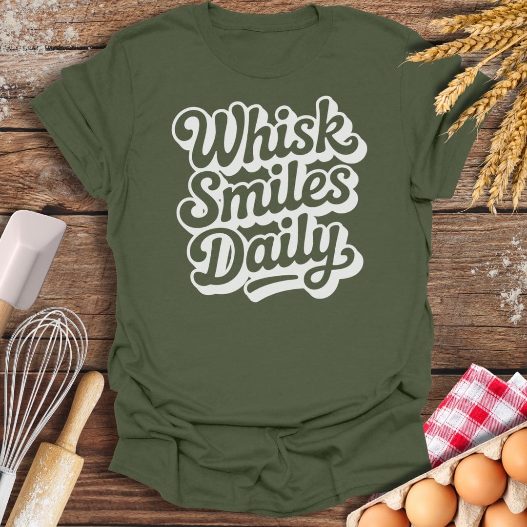Whisk Smiles Daily T-Shirt Military Green / S Baking Threads