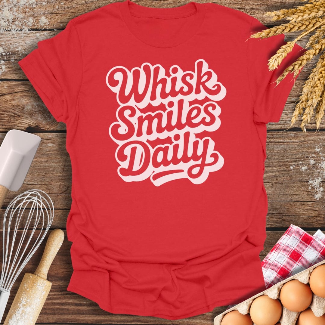 Whisk Smiles Daily T-Shirt Red / S Baking Threads