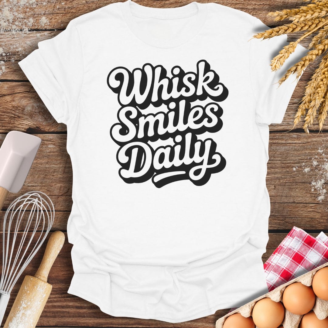 Whisk Smiles Daily T-Shirt White / S Baking Threads