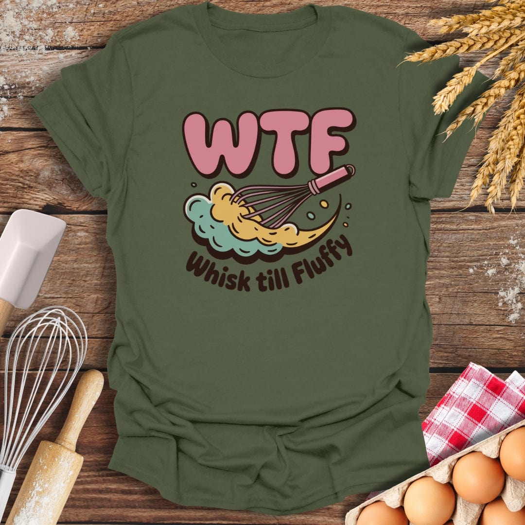 Whisk Till Fluffy T-Shirt Military Green / S Baking Threads