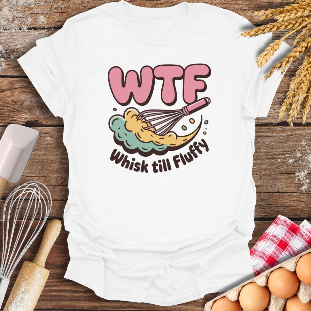 Whisk Till Fluffy T-Shirt White / S Baking Threads