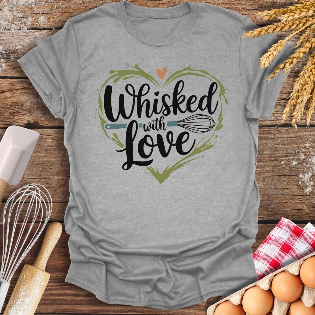 Whisked With Love T-Shirt Sport Grey / S Baking Threads