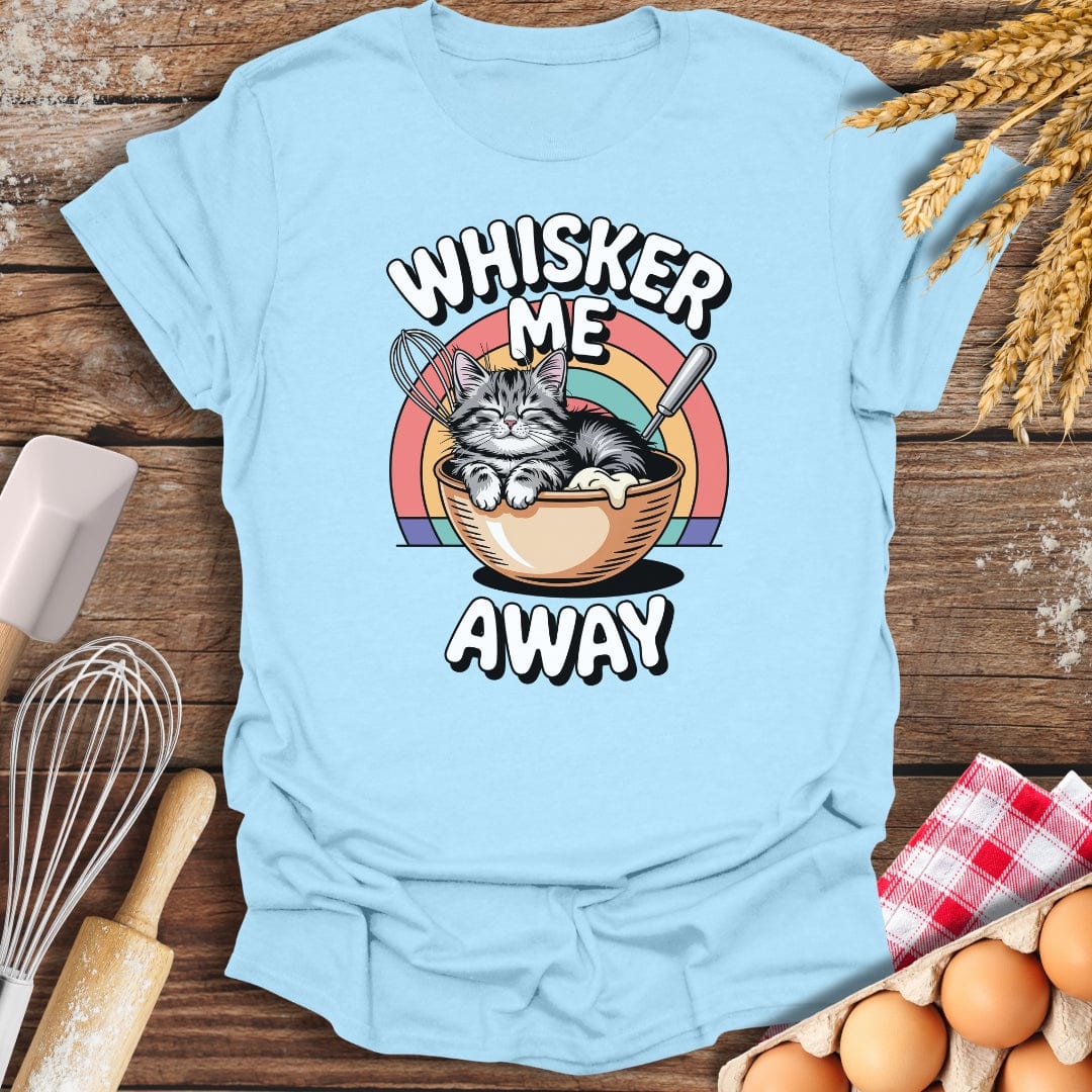 Whisker Me Away T-Shirt Light Blue / S Baking Threads