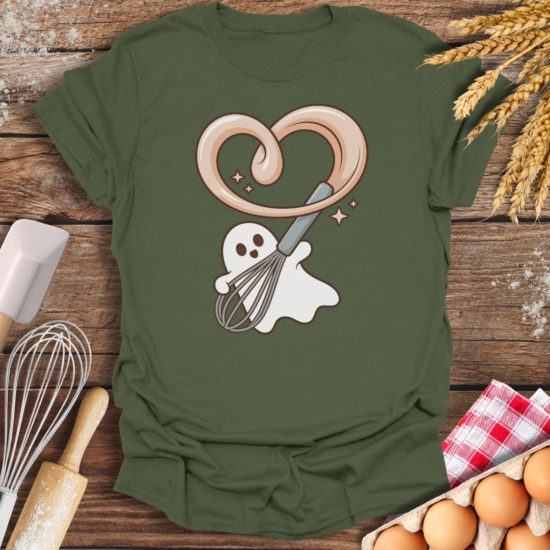 Whiskful Ghost T-Shirt Military Green / S Baking Threads