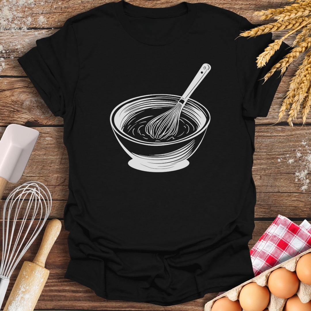 Whisking Bowl T-Shirt Black / S Baking Threads