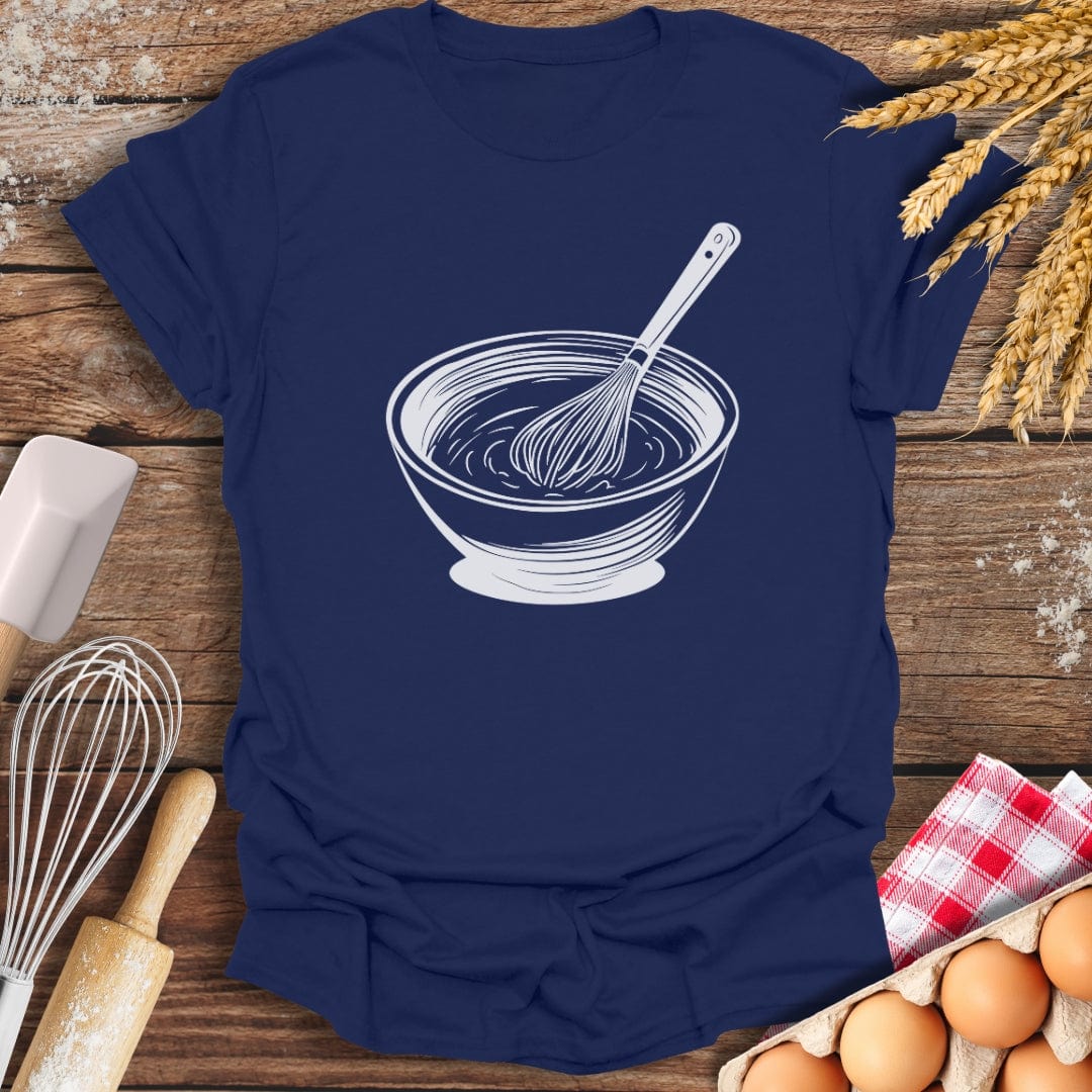 Whisking Bowl T-Shirt Navy / S Baking Threads