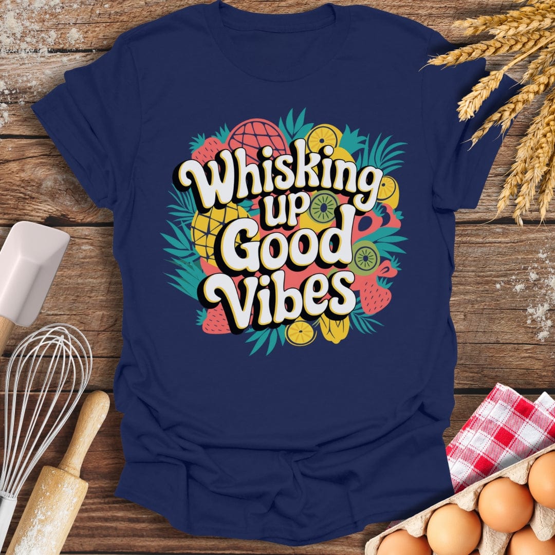Whisking Up Good Vibes T-Shirt Navy / S Baking Threads