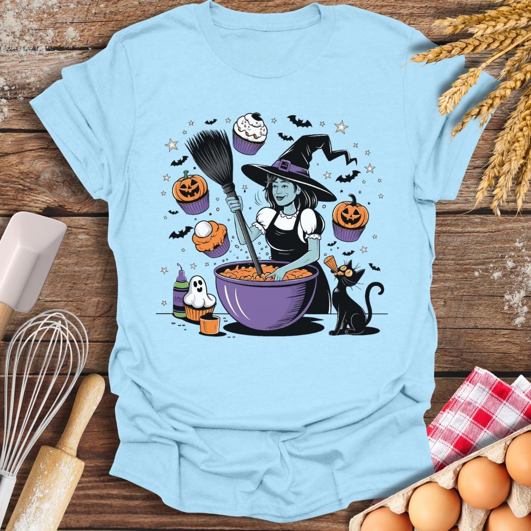 Witch Conjuring Cupcakes T-Shirt Light Blue / S Baking Threads