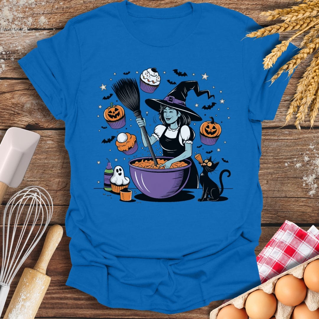 Witch Conjuring Cupcakes T-Shirt Royal / S Baking Threads