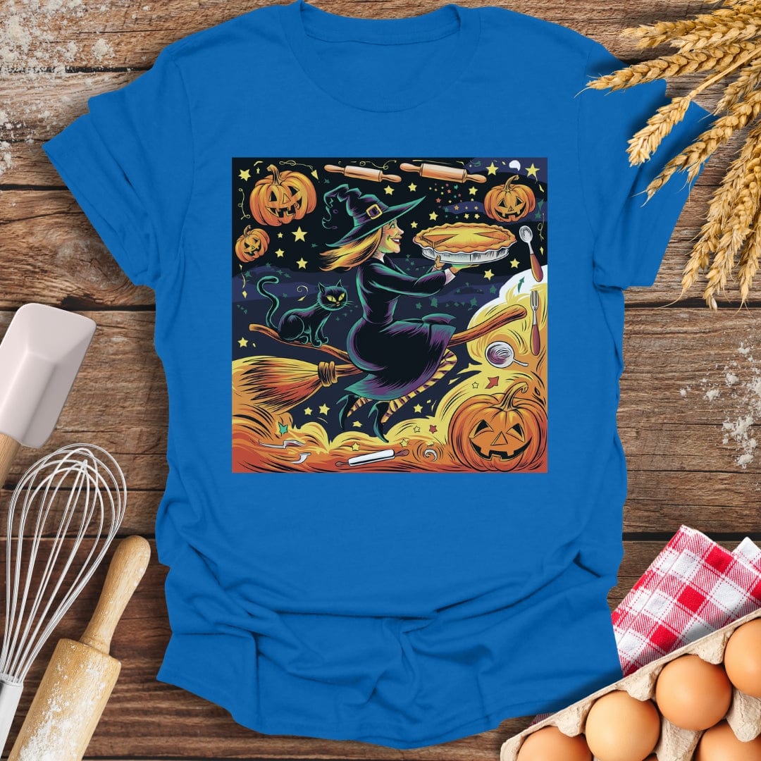 Witch's Pumpkin Pie Magic T-Shirt Royal / S Baking Threads