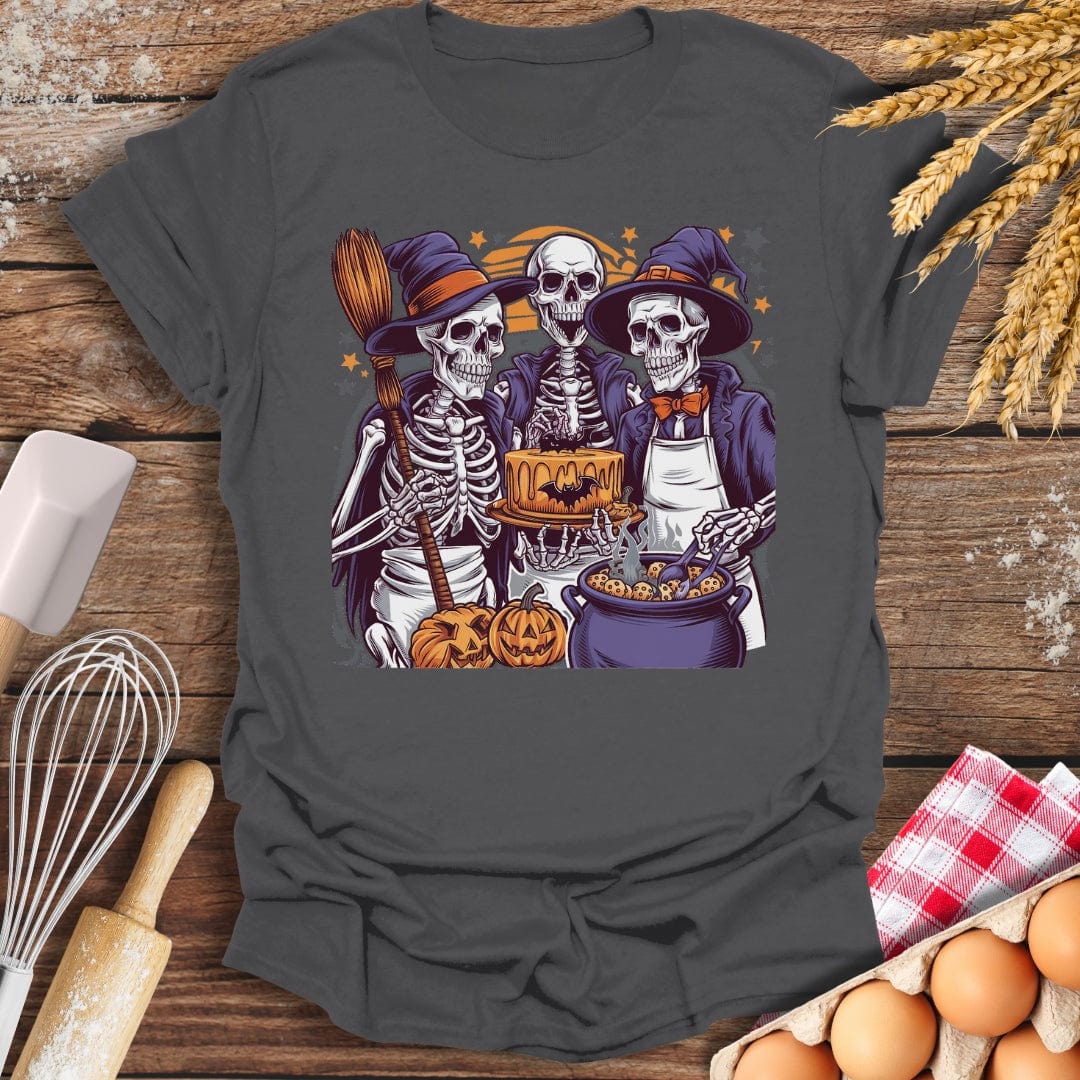 Wizard Skeletons T-Shirt Charcoal / S Baking Threads
