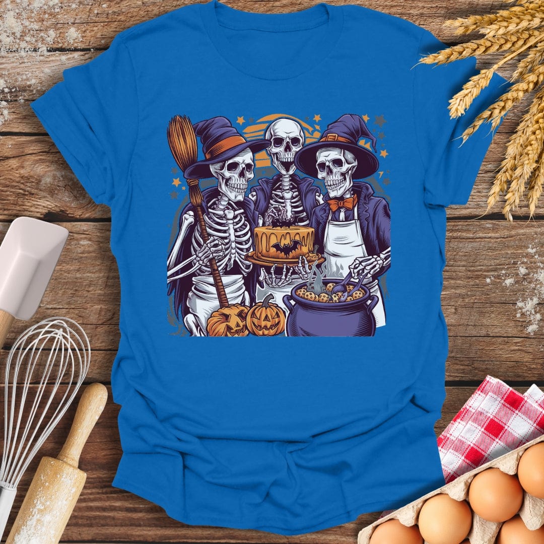Wizard Skeletons T-Shirt Royal / S Baking Threads
