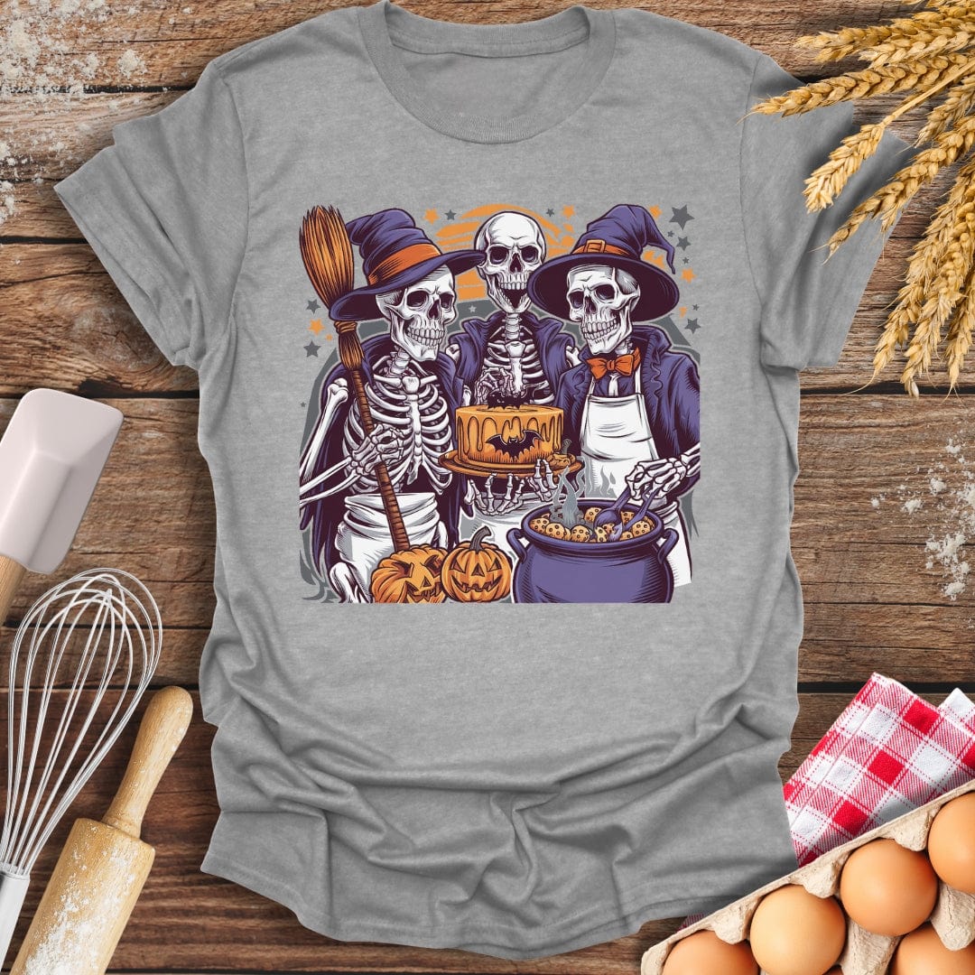Wizard Skeletons T-Shirt Sport Grey / S Baking Threads