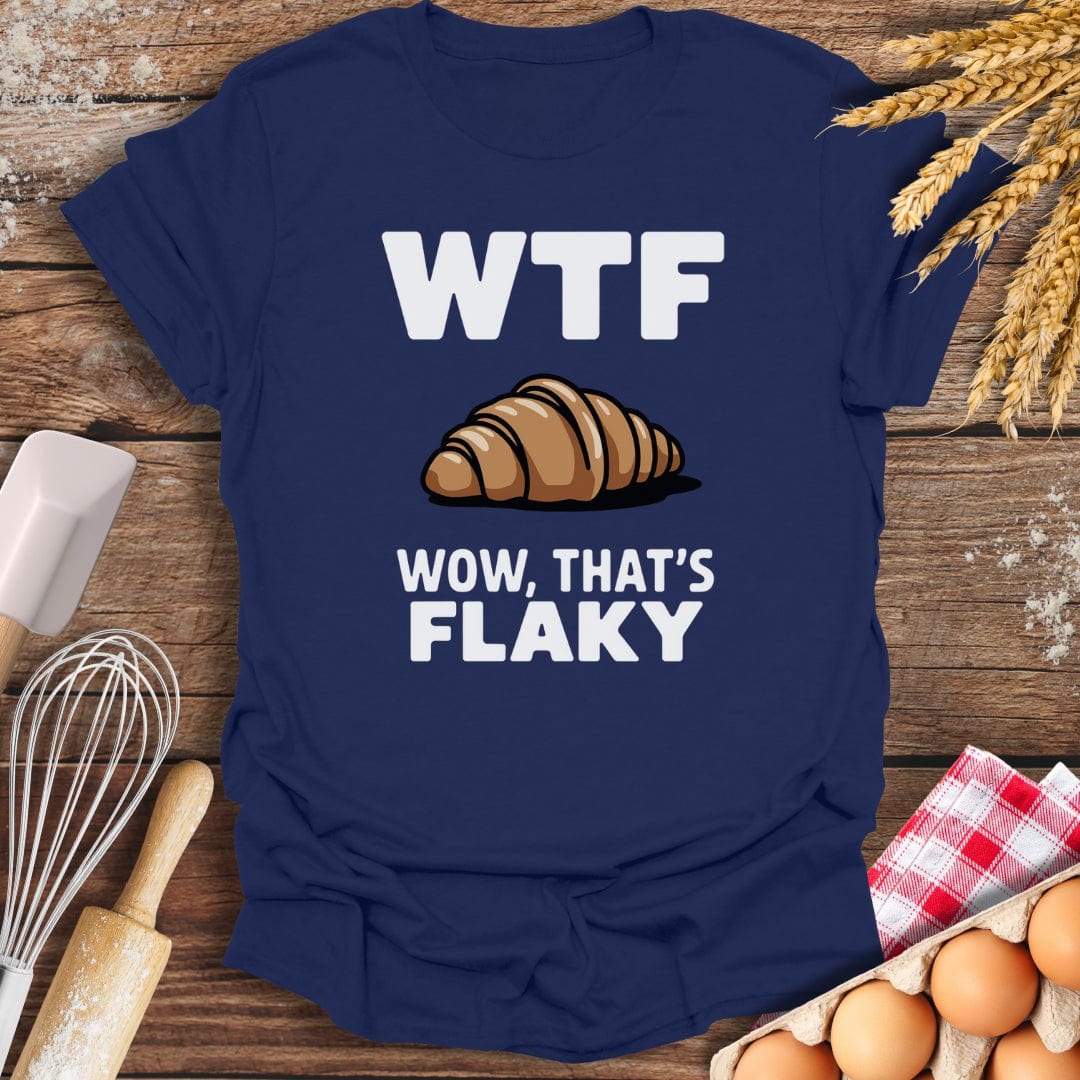 WTF, Wow That's Flaky T-Shirt Navy / S Baking Threads