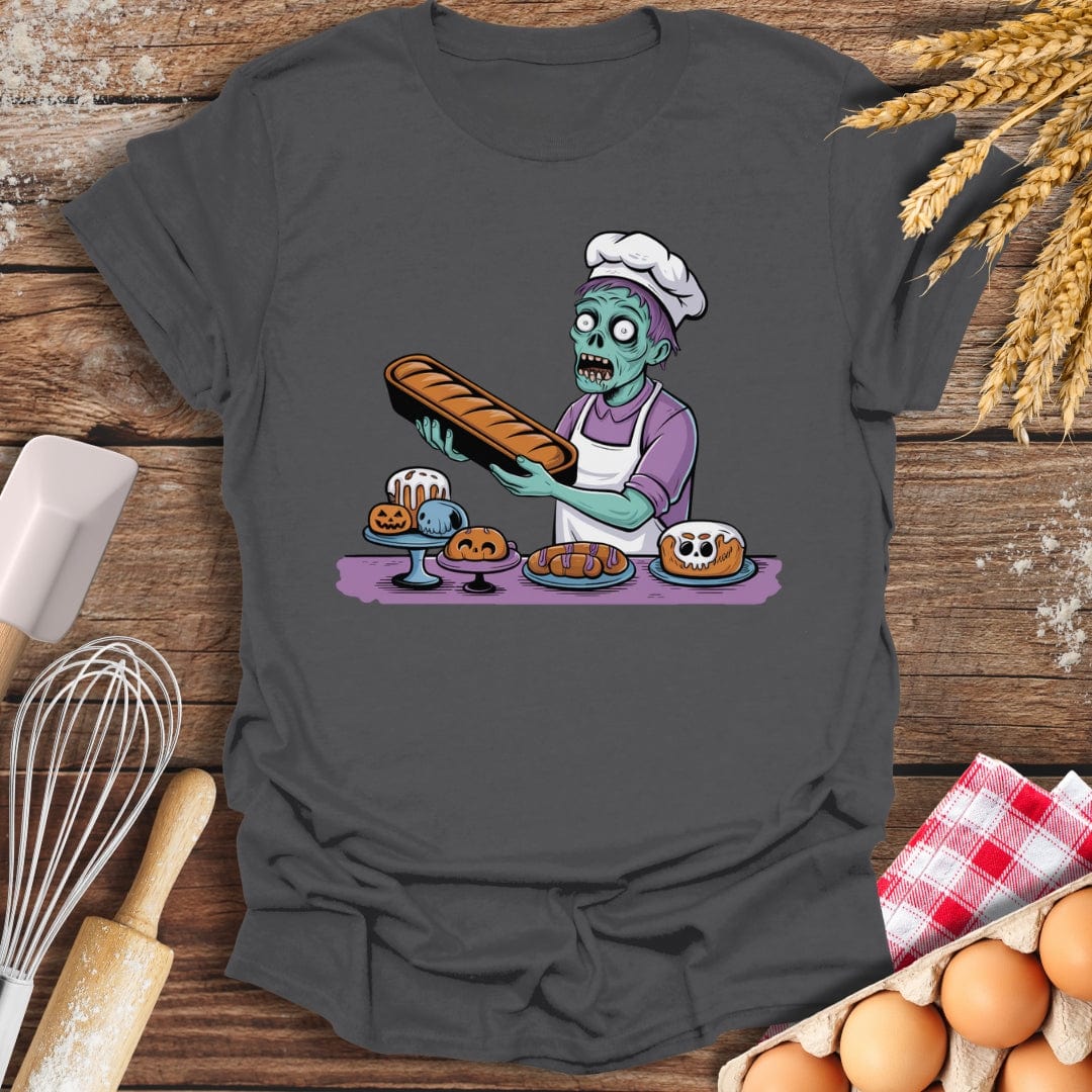 Zombie Baker T-Shirt Charcoal / S Baking Threads