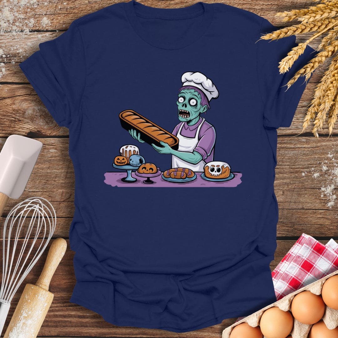 Zombie Baker T-Shirt Navy / S Baking Threads