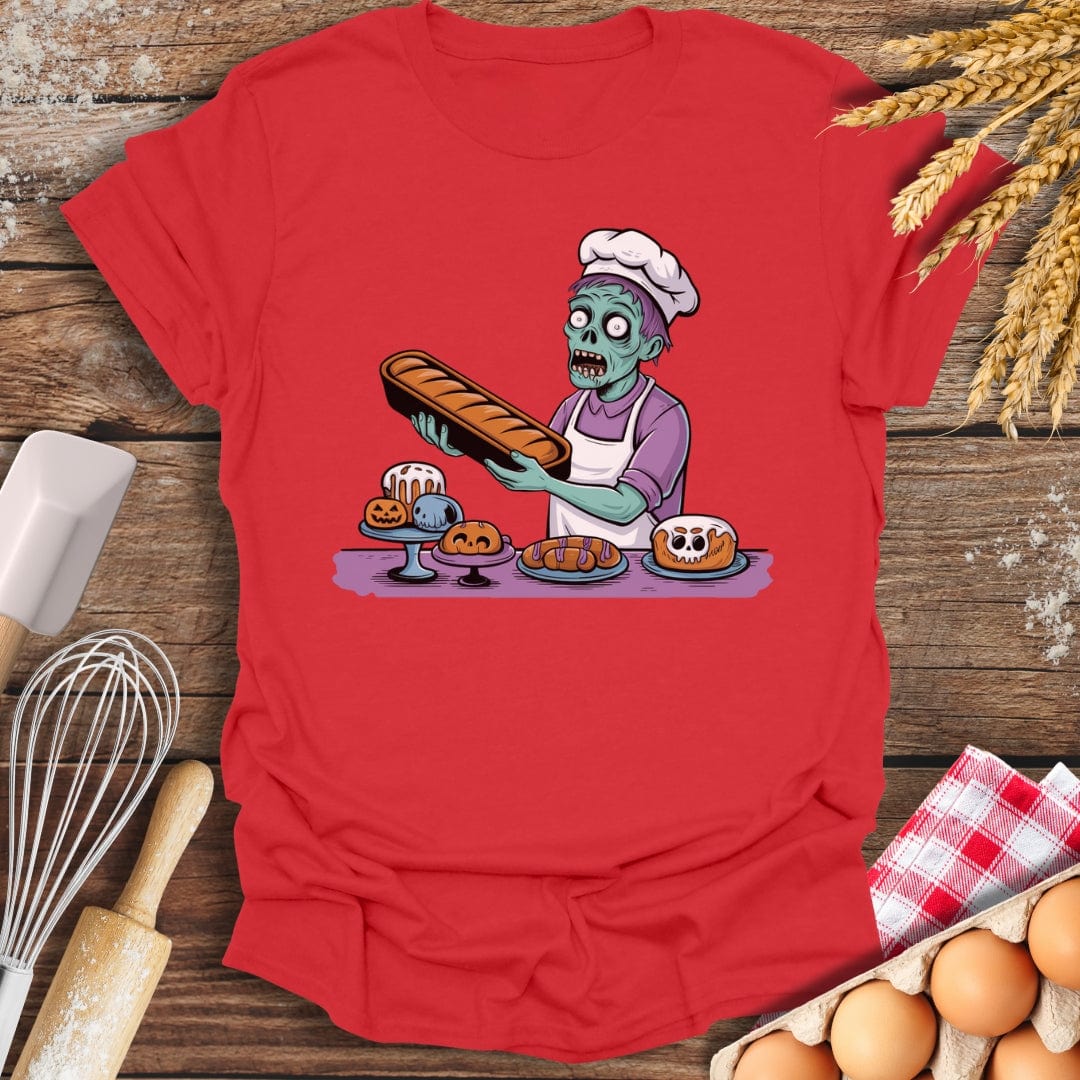 Zombie Baker T-Shirt Red / S Baking Threads