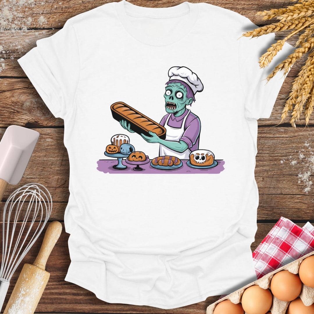 Zombie Baker T-Shirt White / S Baking Threads