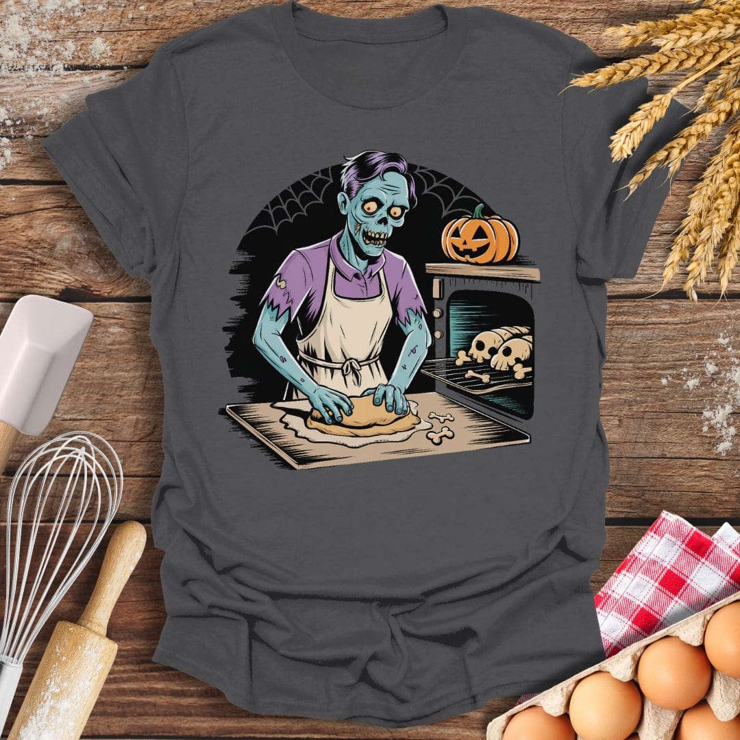 Zombie Baking T-Shirt Charcoal / S Baking Threads