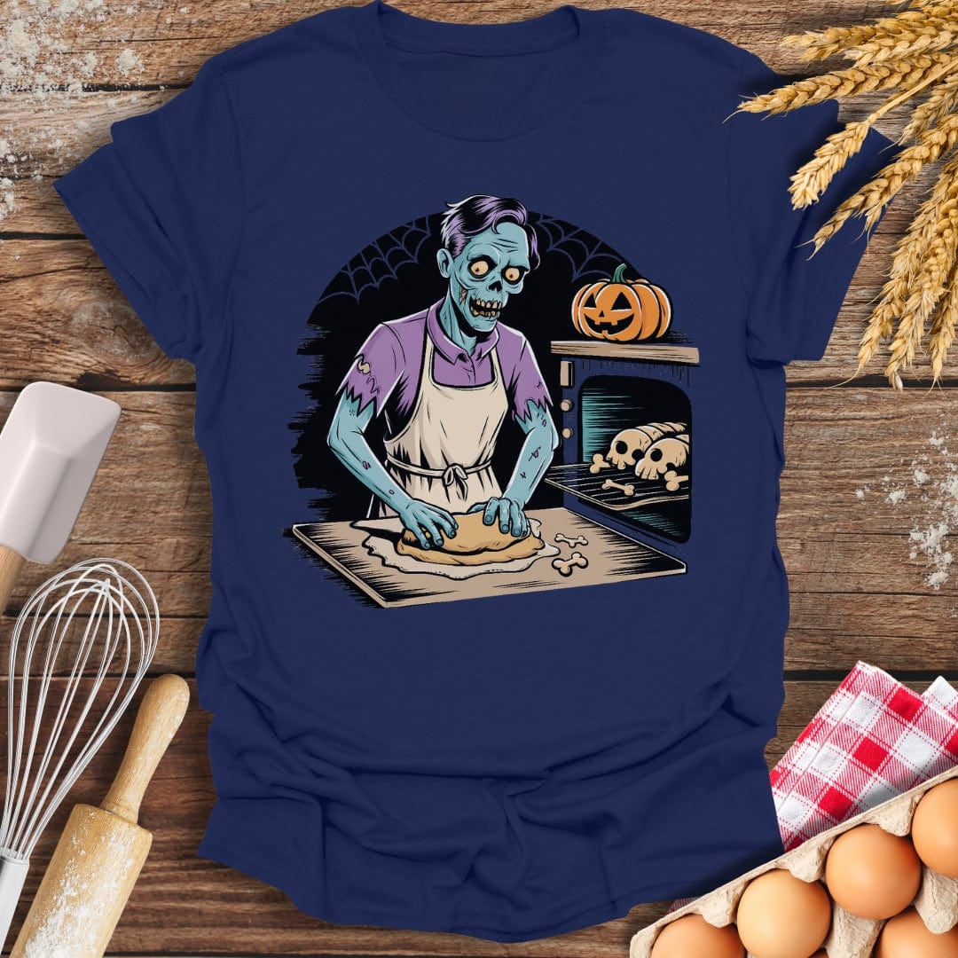 Zombie Baking T-Shirt Navy / S Baking Threads